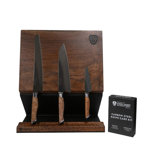 STEELPORT 5 - Piece Essential Knife Block Set - Wellborn 2R Beef