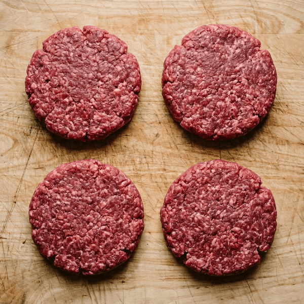 World Famous Texas Sized Half Pound Beef Patties - Wellborn 2R Beef