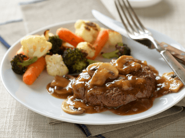 Salisbury Steak with Mushroom Gravy Recipe - Wellborn 2R Beef