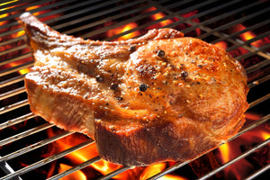 Tex-Mex Grilled Tomahawk Pork Chops Recipe (Chili-Lime Marinade) - Wellborn 2R Beef