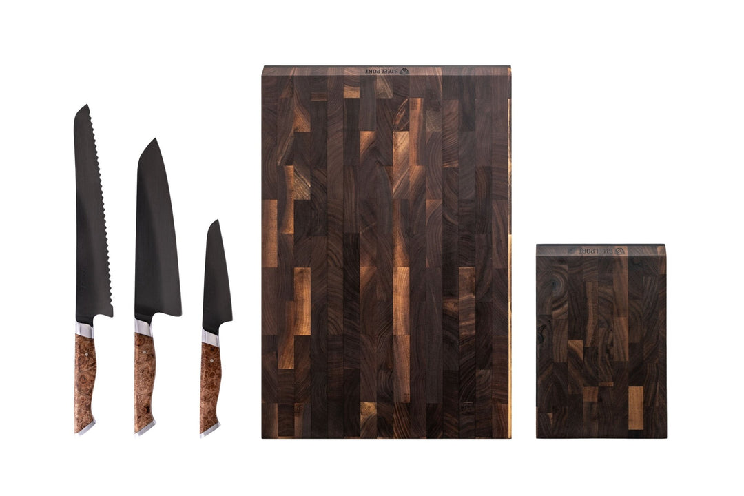 STEELPORT Signature Knife & Board Set - Wellborn 2R Beef